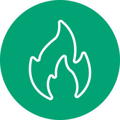 Fire line circle icon