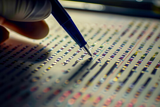 Patient receiving a personalized genomic analysis to assess their risk of hereditary diseases and inform targeted treatment strategies, illustrating the role of genetic diagnostics in medicine