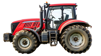 Obraz premium Small agricultural tractor isolated on transparent background