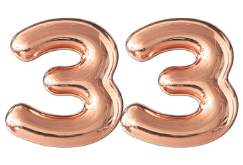 Rose Gold number 33