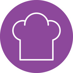 Chef line circle icon