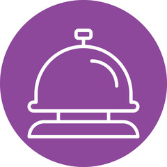 Bell ring line circle icon