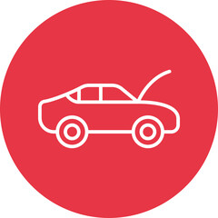 Bonnet line circle icon