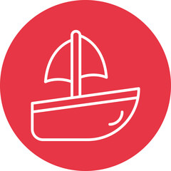 ship line circle icon