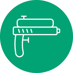 water gun line circle icon