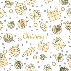 Pattern New year Merry Christmas decoration Winter