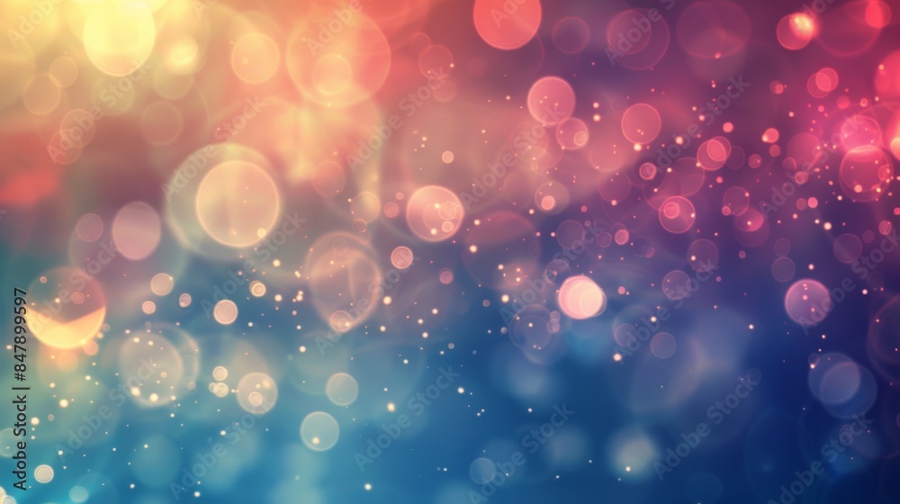 Poster A dreamy abstract background with a blend of soft colors and bokeh light effects.