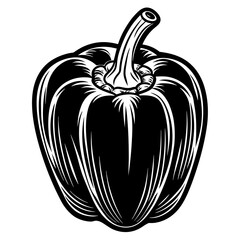 Bell Pepper vector silhouette illustration svg file