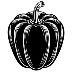 Bell Pepper vector silhouette illustration svg file