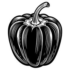 Bell Pepper vector silhouette illustration svg file