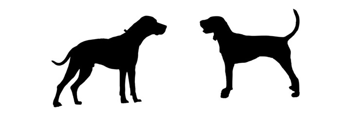 Set dog silhouette set of illustration  background for a pet day