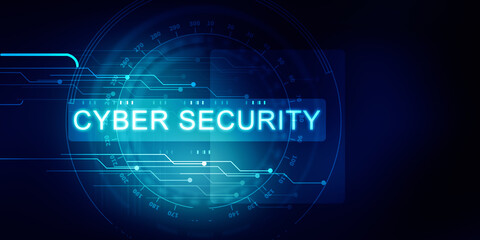 2d illustration abstract Cyber security