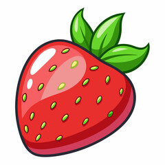 strawberry vector artwork illustration svg file