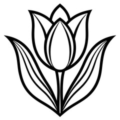 tulip vector silhouette illustration svg file