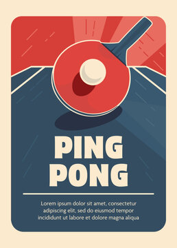 Ping pong vector poster
