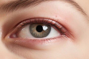 Captivating Eye of a Young Woman in Close-Up Isolated on Transparent Background