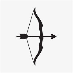 Arrow And Bow vector silhouette illustration