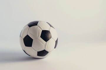 A Classic Black And White Soccer Ball In A Studio Setting