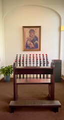small chapel in ibbenbueren, germany , interior of church
