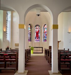 small chapel in ibbenbueren, germany , interior of church