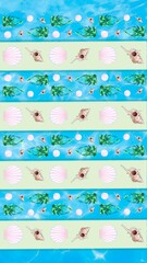 set of patterns with flowers