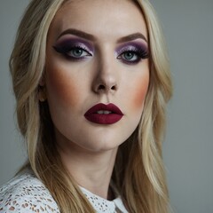 Fototapeta premium A makeup look inspired by Karen Smith.