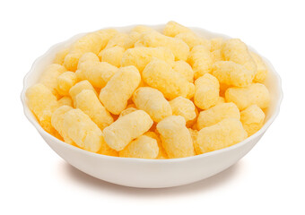 corn sticks bowl path isolated on white