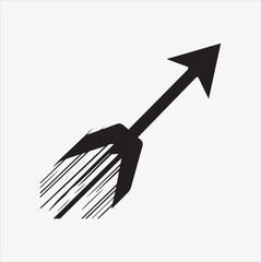 Arrow And Bow vector silhouette illustration