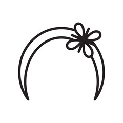 Decorative Headband Icon Perfect for Hair Fashion Accessories