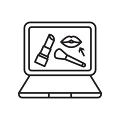 Beauty Tutorial Video Icon Ideal for Makeup Application and Education