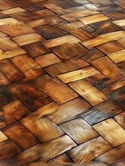 Seamless Brown Maple Wood Parquet Texture Background