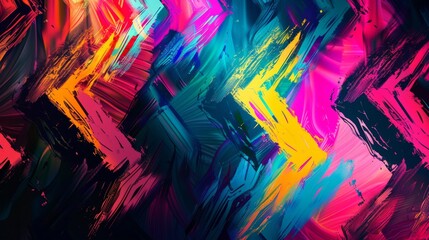 Fototapeta premium A high-contrast abstract background with sharp zigzag lines and bright colors.