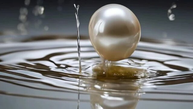 drop of water and a pearl