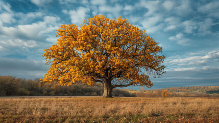 Fototapeta premium autumn tree in the park