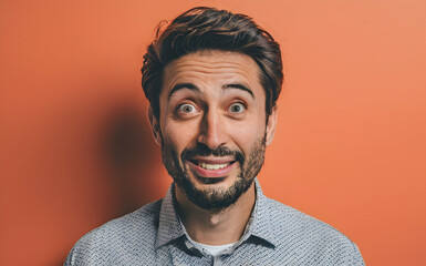 Obraz premium A man making a silly face