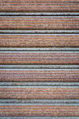 Rusty metal garage door