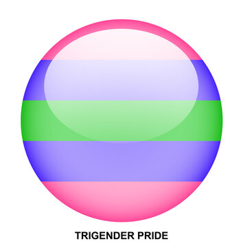 TRIGENDER PRIDE flag button on white background