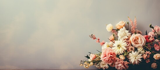 A bridal bouquet. Creative banner. Copyspace image