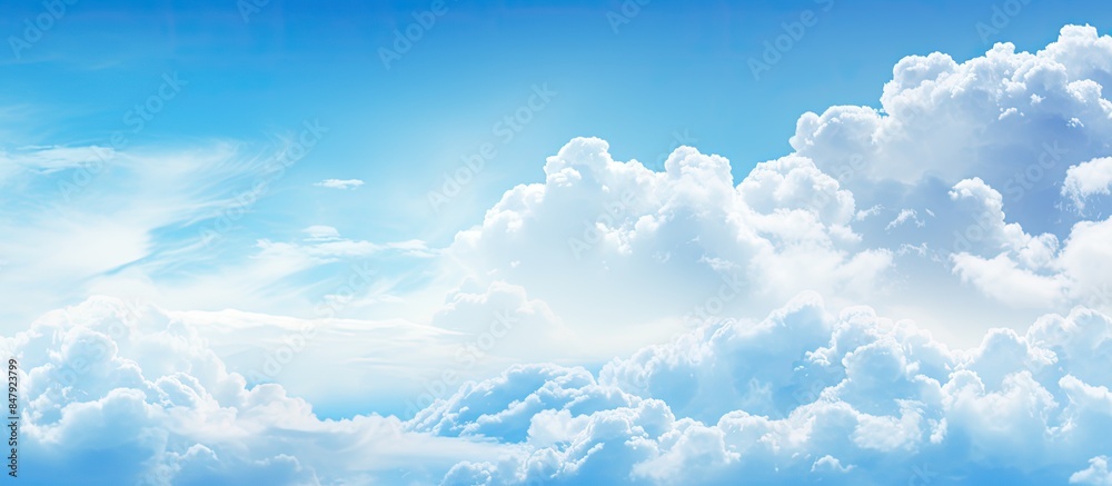 Poster blue background of texture in the form of sky. Creative banner. Copyspace image
