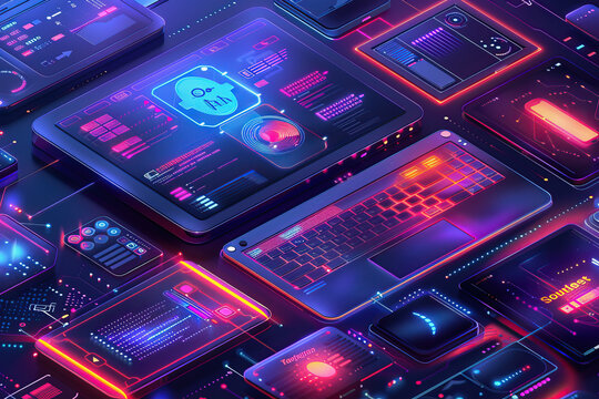 Development of cross-platform websites and mobile apps for laptops. technology used to write software and mobile application code. programming a graphic interface's responsive layout, generative ai
