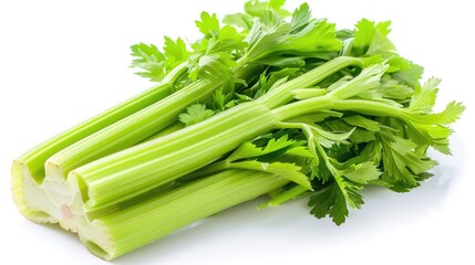 High quality image of celery on a white background