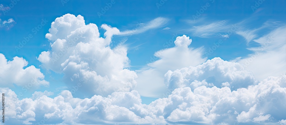 Poster cloud in the sky. creative banner. copyspace image