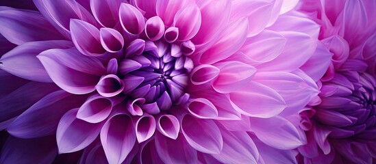 Obraz premium Flower macro Chrysanthemum close up beautiful blossom purple. Creative banner. Copyspace image