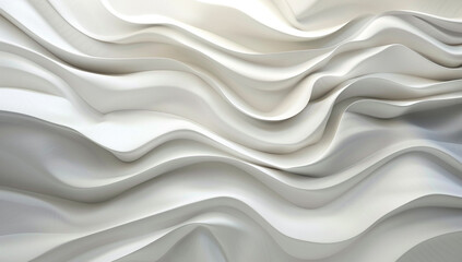 Obraz premium Modern abstract white background with elegant lines and waves for a minimalist style.