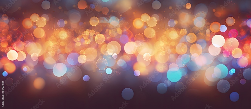 Poster Circle bokeh image for background. Creative banner. Copyspace image