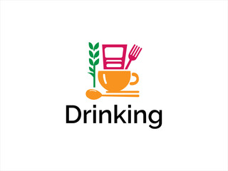 drinking logo design vector