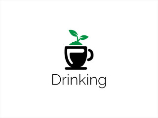 drinking logo design vector