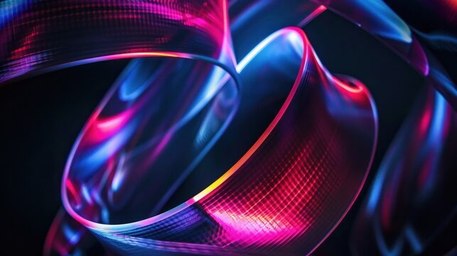 Abstract Structure with Neon Accents