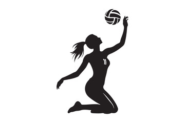 Vector volleyball illustration.