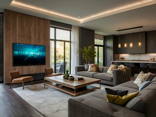 Futuristic Smart Living Room 